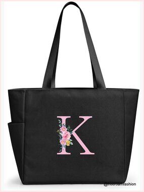 Large Personalized Tote Bag with Zipper, 18L Capacity, 600D Nylon